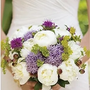 Peony  &amp; Allium bouquet