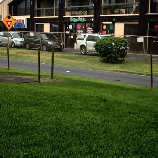 Point of view from bus stop. Bus #19 or Bus #20.