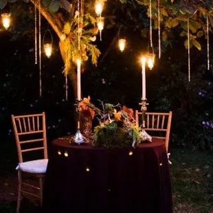 Sweetheart table setup Big Sur 2007 by Caterman