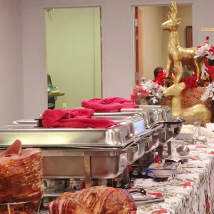 Holiday events for large Christmas luncheon