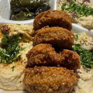 Appetizer Combo (no tabouleh; no pita) - their falafel SLAPS!
