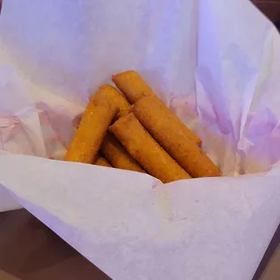 Luke warm hush puppies. Captain D's makes better.