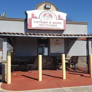 the front of the restaurant