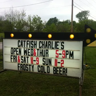Look for the sign.