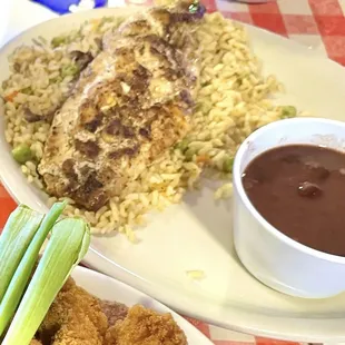 Yummy Grill Catfish with Rice