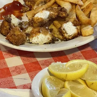 Kids fried chicken meal.
