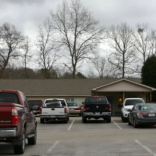 Carolina Fish Camp Parking Lot on Sunday after Church