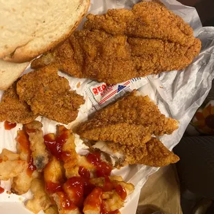 The 3 pc Catfish Fillets that I purchased and did not eat.