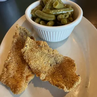 Catfish and green beans