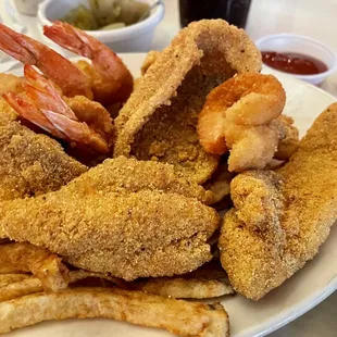 Catfish and shrimp