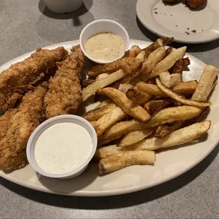 Chicken tenders and fries