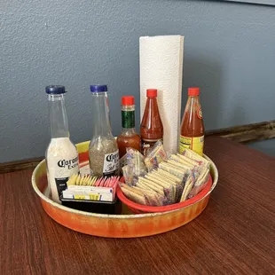 Table condiments are good