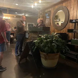 customers at the counter