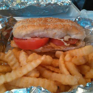 Grilled chicken sandwich.