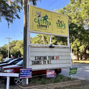 Outside the restaurant.