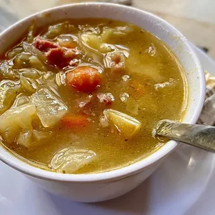 Corn beef and potato soup.