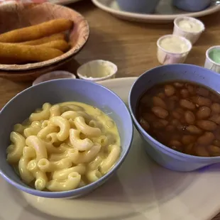 Mac &amp; Cheese and Savory Pinto Beans