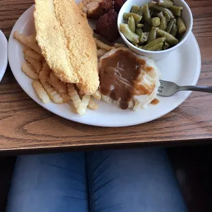 The Catfish Dinner Plate is amazing cooked just right! Friendly and wonderful service!