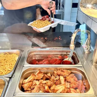 Four huge pieces of BBQ Pork