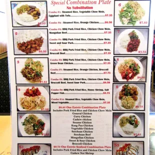 menu as of May 1, 2018