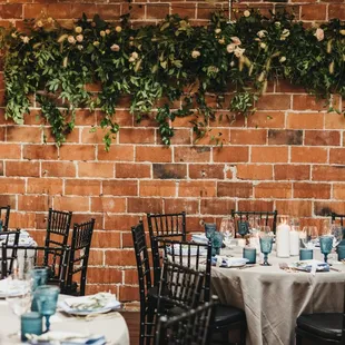 Our dance floor can be transformed for dinner with our 8&apos; round tables (4 quantity included).

Photography by Yuriy Manchik.