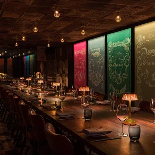 interior, sushi and sashimi