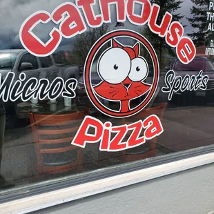 Here is the Cathouse Pizza