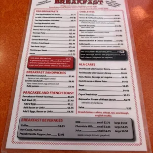 Breakfast Menu