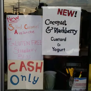 a sign in the window