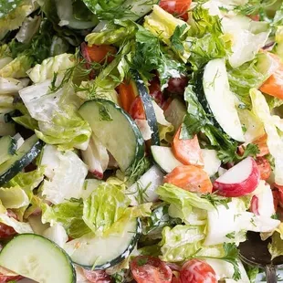 a plate of salad