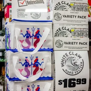 a variety of bottles