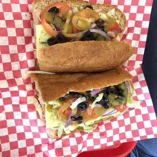 Belly buster sandwich. My husband highly recommends the pepper sauce.