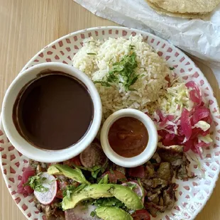 Poc-Chuc: Pork soaked w/ beer overnight, black beans, cabbage, avocado | $18.95