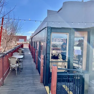 Outdoor seating available