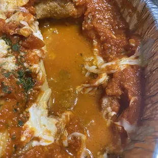 Pasta needs to be drained a bit before packing