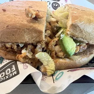 Chicken Torta Loaded - Enough to feed a small family - Very good