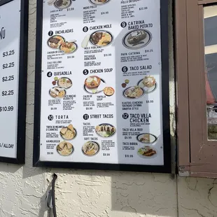 Drive thru menu board