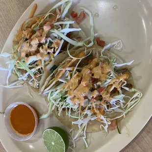 a la plancha, baja fish taco