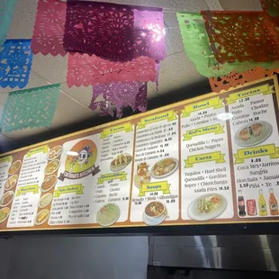 menu (partial)