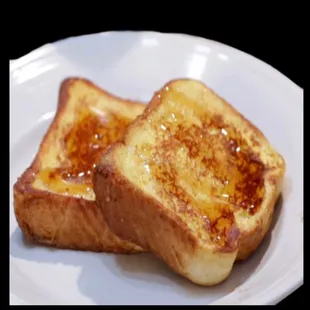 two pieces of french toast on a plate