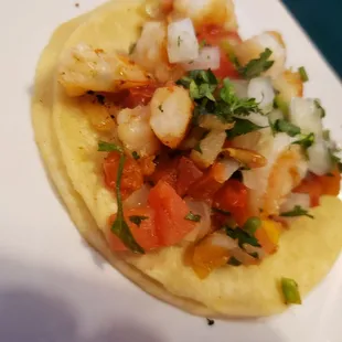 Shrimp taco.