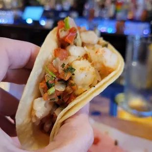 Shrimp taco.