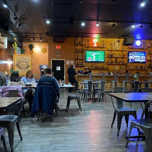 people sitting at tables