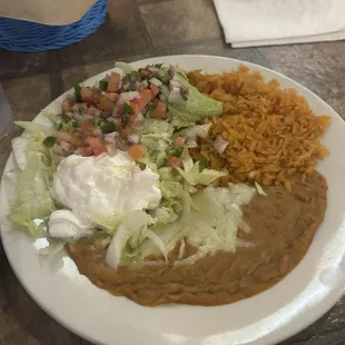 Our "side" with our steak and same for the chicken Quesadilla Fajitas