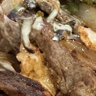 Closeup of the fajitas Fajita Bowl