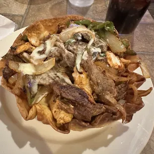 Fajitas Bowl with steak and chicken