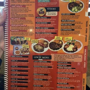 ramen and noodles, menu