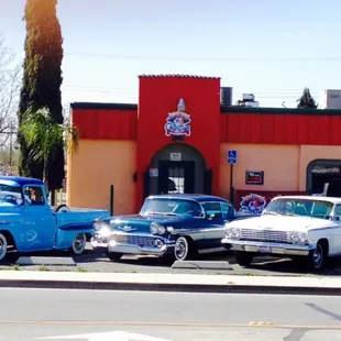 Hot rod enthusiast came in for lunch