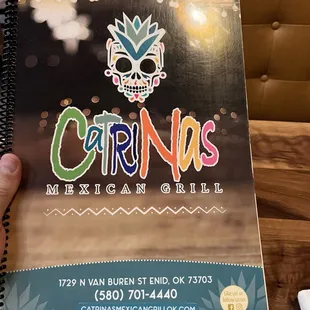 Cocktail menu