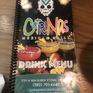 Drink menu